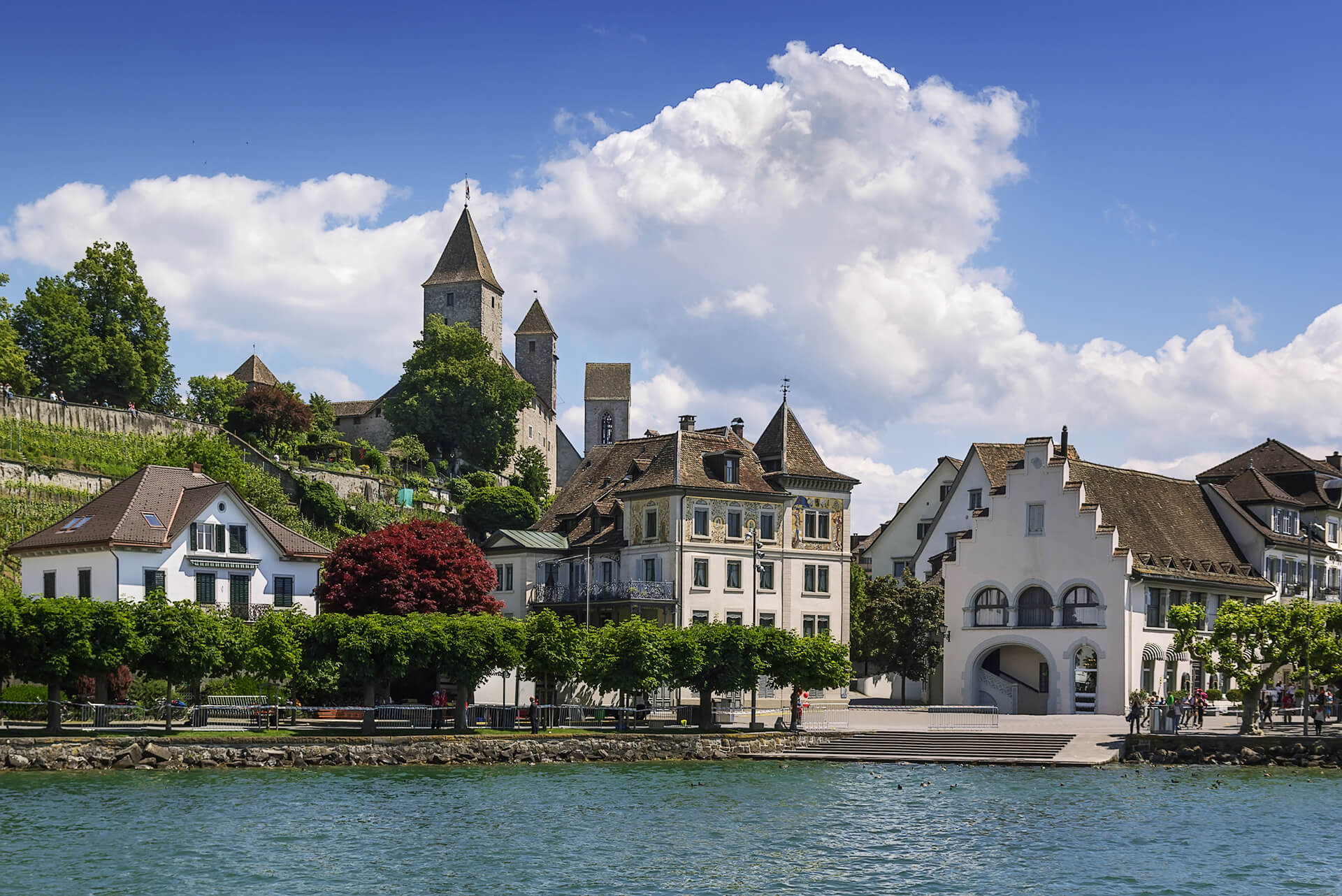 Rapperswil as seen from Lake Zurich